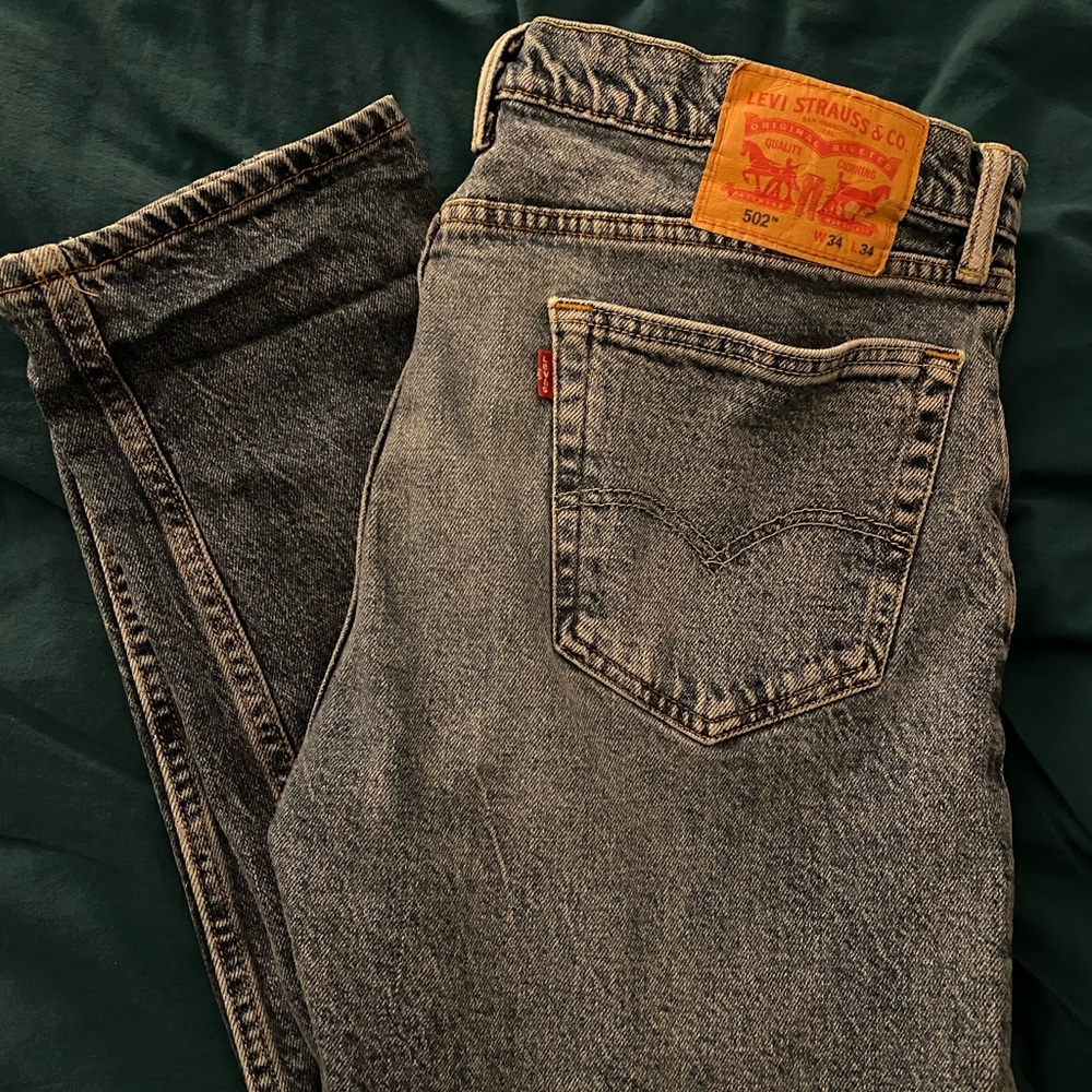 LEVI’S 502 Regular Taper Fit 34W 34L Blue Jeans